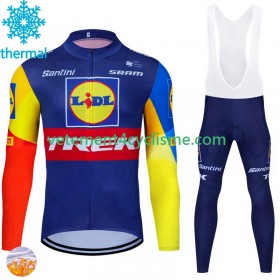 Homme Tenue Cycliste Manches Longues et Collant à Bretelles Hiver Thermal Fleece Trek Lidl 2024